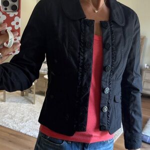White House Black Market black blazer. Beautiful detail. Size 6. Rarely worn!